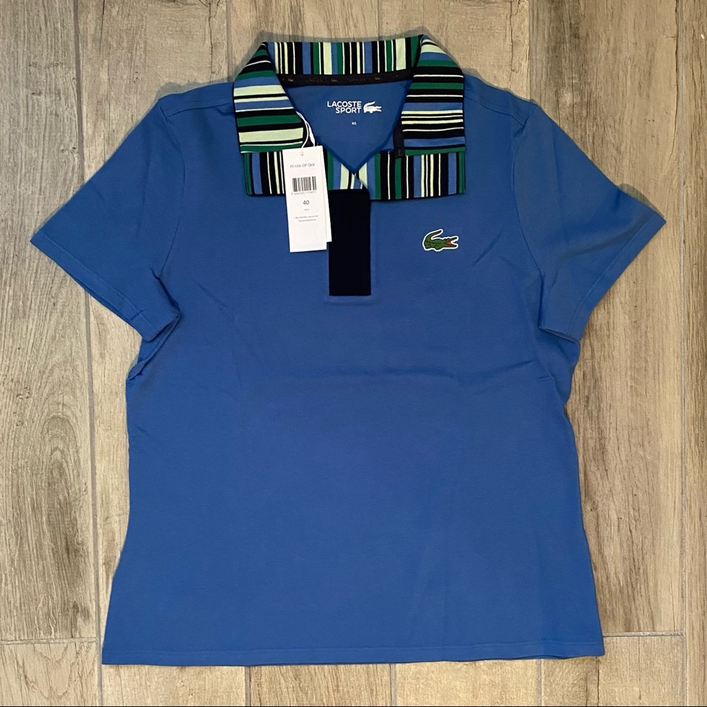 NWT Blue Lacoste SPORT polo